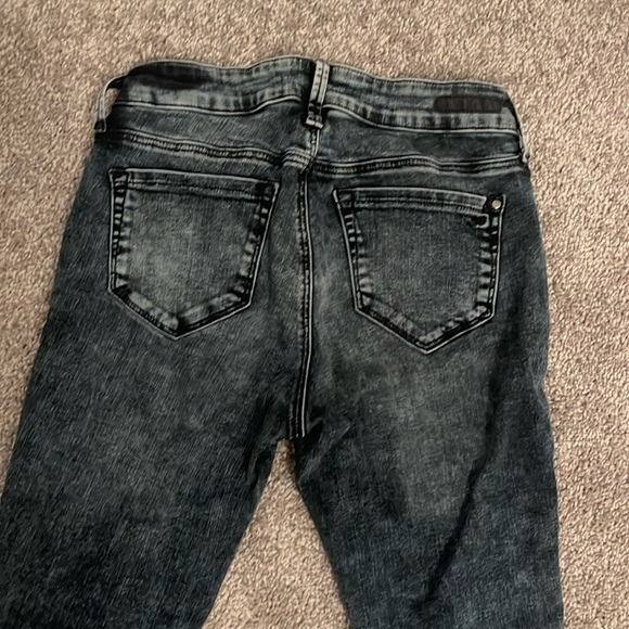 Mavi Ada Mid Rise Distressed Dark Blue Wash  Boyfriend Jeans 24X27 - Picture 11 of 13